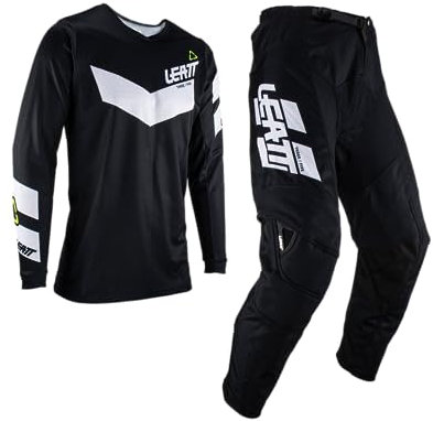 Leatt Unisex 3.5 Ride 2023 Trikots und Hosen Mot motorocross Set, Balck/Weiß, XL