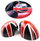 MINI R55-R61 coques de rétroviseurs latéraux, Extérieur Miroir Décor pour Mini Cooper One/S/JCW série R R55 R56 R57 R58 R59 R60 R61(Union Jack Rouge/Noir, rétroviseur latéral rabattable électriquement