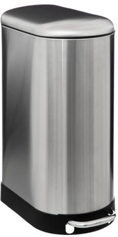 H confort xl poub metal 30l inox ariane slim, argent