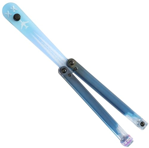 YZH GOAT Plastic Butterfly Knife Trainer,Plastic Balisong Trainer, Integral Channel Handle Matched with Copper Washer,Strong and Lightweight Build, Great for beginners.(FJ)