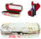 Tragbarer Lippenstift Etui, Retro Druck Lippenstift Aufbewahrungskoffer mit Spiegel, Klein Lipgloss Make-up Reversbeutel für Frauen Damen Mädchen