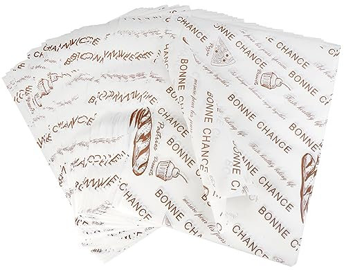 100 Feuilles Papier Anti Graisse Écologique, 38x28cm, Emballage Alimentaire, Cuisson Deli Panier Doublure, Ciré, Journal Wrap pour Burger Sandwich Fromage