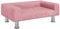 vidaXL Lit pour Chien, Canapé pour Animaux de Compagnie avec Cadre en Bois, Panier pour Chiots Maison Intérieur, Rose 70x45x26,5 cm Velours