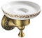 Porte-Savon en Laiton Bronze Antique, Porte-Savon Mural Accessoires de matériel de Salle de Bain, Motif sculpté