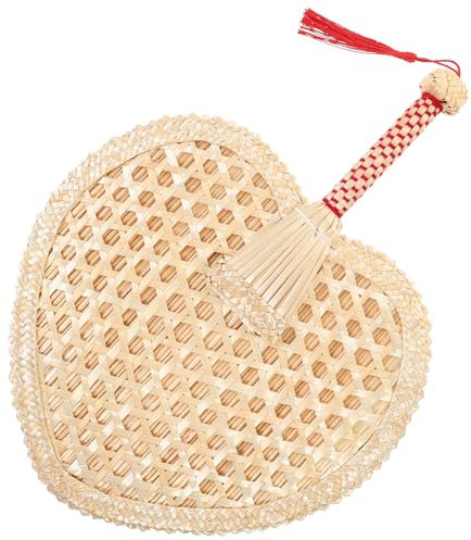 DECHOUS 1stk Strohfächer Fans Neuartiger Wanddekorationsfächer -Fan Dekoration Mit Papierfächern Party-Fan Natürliche Handfächer Seegras Tragbar Afrika Polyester Reisen