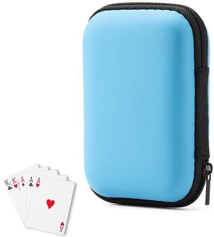 WPCSM Playing Card Case, Card Game Holder Case, Card Mini Box Trading Card Case Empty Storage Box for Cards, Practical Playing Card Bag for on The go Protects Cards from Moisture and Dust