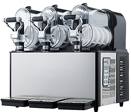 GLJTUO 3/6/9 L Kommerzielle EIS-Slushie-Maschine, -2 ~ -7 ℃ EIS-Slushie-Maschine, Eismaschine Mit Led-Anzeige Für Restaurants, Ce/FCC (Schwarz, 9 L)