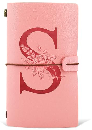 PU Leder Notizbuch Tagebuch, Nachfüllbares Tagebuch für Frauen Mädchen, Rosa Notizbücher zum Geburtstag Dankeschön Geschenk für Freund, Schule, Lehrerin, Erzieherin, Schwestern, Kollegen, Mama(S)