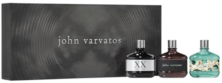 John Varvatos Coffret Miniatures Eau de Toilette, Heritage, XX, XX Artisan Teal, Cadeau pour Homme
