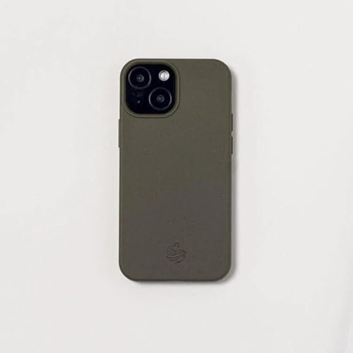 Wave Case iPhone 13 Mini Phone Case - Eco-Friendly Wheat Straw Phone Case with Shock-Absorbing Corners | 2mm Raised Lip | Ultra-Thin Design, 360° Protection | Khaki