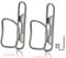 Titanium Bike Water Bottle Cages,2-Pack, Lightweight and Durable Alloy Holder for MTB and Road Bicycles - Silver