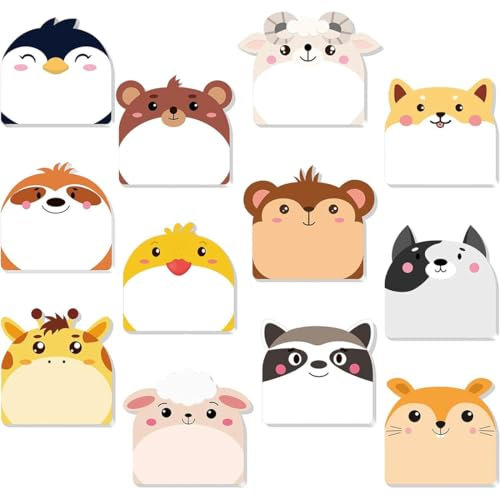 24 pack Sticky Notes Klein, Haftnotizen Lustig, Notizblock Kinder, Schulsachen, Sticky Notes, Notizzettel, Mitgebsel Einschulung, Klebezettel, Kleine geschenke für kinder, Schüler