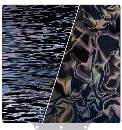 TMYPN 235x235mm Water Ripples + Silks Texture Build Plate for Flashforge Adventurer 5M/ 5M Pro 3D Printer, Spring Steel Plate for Neptune 3 Pro/4, Kobra, Ender 3/3 Pro/3S/3v2, CR 20, Ender 5/5 Pro