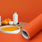 Orgthin Peel and Stick Wallpaper Contact Paper Self Adhesive 15.7 x 393.7, Solid Color Waterproof, Vinyl Wall Paper Roll, Textured Wallpaper Removable for Cabinets Countertop Shelf, Orange
