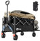 Sekey Festival Trolley with Expandable Tailgate - 350-500L, 440LB Heavy Duty Folding Camping Wagon, Brake, All-Terrain Wheels, Patented 4-Way Folding & One-Click Adjustable Handle, Beach Cart - Black