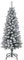 GIANTEX Weihnachtsbaum 180 cm, schneebedeckter Weihnachtsbaum, Realistischer Weihnachtsbaum, schmal und hoch, Bleistiftform, mit 460 PVC dichten Zweigspitzen, abnehmbares Design, Metallbasis (120 cm)