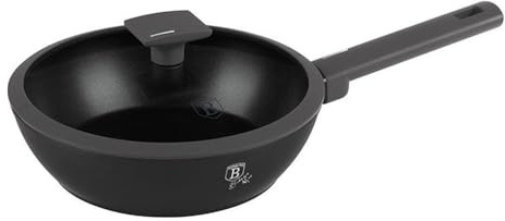 Berlinger Haus Frittierpfanne mit Titanoberfläche und Deckel 24 cm Anthrazit Kollektion BH-8122