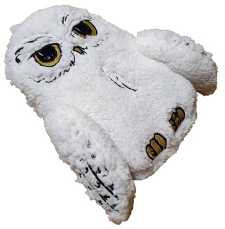 Snowy Owl 1L Hot Water Bottle with Soft Plush Cover - Cozy Winter Warmer for Adults & Kids – Leak-Proof Hot Water Bag for Cozy Warmth | Hand, Feet, Neck & Shoulder Pain Relief