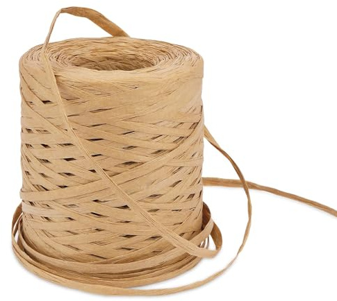 200M Braun,Raffia Bast,Raffiabast Papierband,Geschenkband Papier | Geschenkband Bast,Geschenkbänder,Geschenkschnur,Bastband Naturmaterial