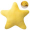 Rienan Kissen Stern Plüschkissen,1 Stücke Weiche Flauschige Sternform Zierkissen,Kinder Sternkissen,Kuschelkissen Kinder Sternkissen,Weiche Flauschige Sternenkissen(Gelb, 18cm)