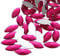 sourcing map 30 Pcs Acrylic Horse Eye Gems, Hot Pink Rhinestones 20x9mm Flat Back Gems Flat Back Crystal Rhinestones Bulk Gems for Crafting Rhinestones for Clothes Crafting Bedazzling Nails