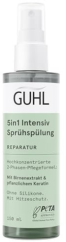 Guhl 5 in 1 Intensiv Sprüh-Spülung - Inhalt: 150 ml - Reparatur - Ohne Silikone - Mit Hitzeschutz - Planzliches Keratin