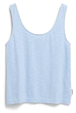 ARMEDANGELS Damen Top aus Bio-Baumwolle MINAAMI LITA Regular Fit Oatmilk-Silky Blue M