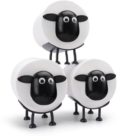 Sheep Toilet Paper Roll Holder, Tissue Paper Storage Stand, 3D Printed Black Sheep Loo Roll Holder, Wall Mount Tissue Basket for Bathroom, Fun Housewarming Gift & Bathroom Decor (3)