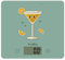 TERRAILLON – T1040 RETRO COCKTAIL– Báscula de cusine electrónica, bandeja de cristal, capacidad 3 kg, graduación 1 g, tara, conversión líquida, ultrafina y compacta – Pantalla LCD – Retro Cocktail