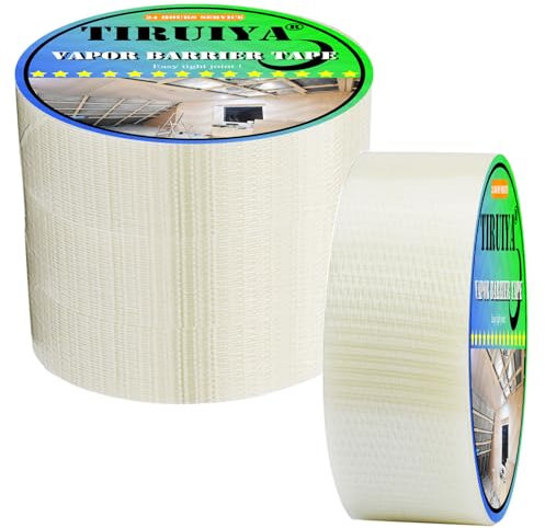 Tiruiya Klebeband für Dampfsperre, Hohe Klebkraft Unterspannbahn Klebeband, Dampfbremse Band zur Verklebung von Dachunterspannbahn oder Dampfbremsfolie, Dachfolie (5cm x 25m x 3 rollen)