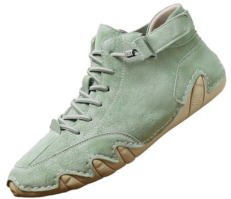 Botas para hombre, estilo casual, con cremallera, parte inferior plana, malla ligera, transpirable, sin cordones, cómodas, color sólido. Características simples:, verde menta, 41 1/3 EU