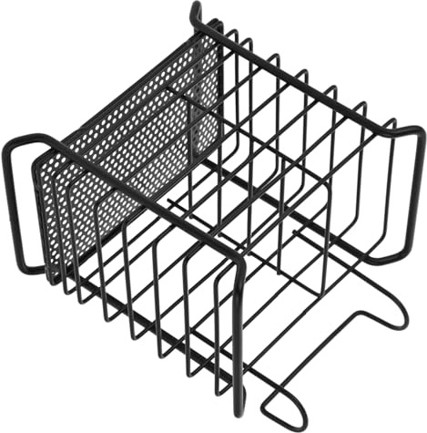 Mobestech Iron Chopsticks Holder Utensil Drying Rack with Hook for Easy Attachment to Dish Racks Cabinets for Organizing Spoons Forks and Black