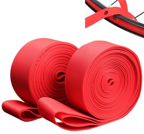 ApexPine 2 Pcs 700C 18mm PVC Bike Rim Tape for Inner Tube Protection | 700c 18mm pvc bike rim tape, inner tube protective strip for road mountain bike wheel daily maintenance replacement use