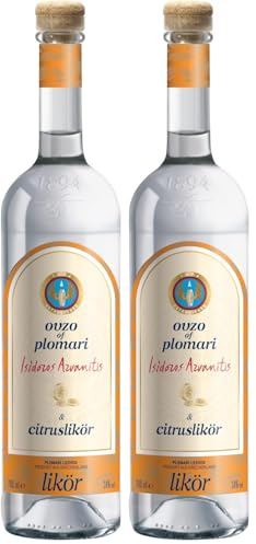 Ouzo of Plomari Citruslikör (Gold) (1 x 0.7 l) (Packung mit 2)