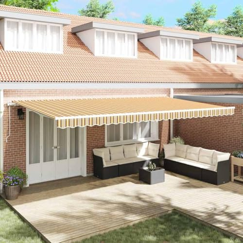Tenda da sole verticale, retrattile, multicolore, 600 x 300 cm, per finestre, terrazze, balconi, tende da sole