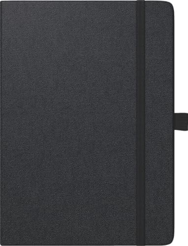 BRUNNEN 1076166907 Buchkalender Kompagnon Mod. 761 66 2027 210×260 mm, Kunststoff, schwarz: 2 Seiten = 1 Woche, halbstündliche Einteilung von 7-20 Uhr