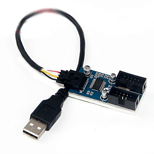 Winwill® USB Macho a la Placa Madre Placa de Circuito de 9 Clavijas Kit de expansión Cable de extensión Macho USB 20CM