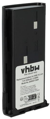 vhbw Akku kompatibel mit Kenwood TK-278 | TK-278G, TK-278GC, TK-278GM, TK-3100, TK-3101 Funkgerät, Walkie Talkie (1800mAh, 7,4V, Li-Ion)