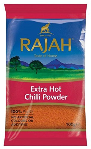 Rajah Extra Hot Chilli Powder 100g (Pack of 2)