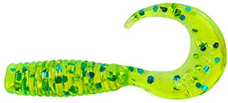 Relax Twister 1 3,5 cm Barsch Forelle Döbel 10 Stück 185 Glitter Grün