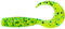 Relax Twister 1 3,5 cm Barsch Forelle Döbel 10 Stück 185 Glitter Grün