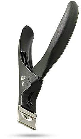 SMI Kunstnägel Knipser Schwarz – Edelstahl Fingernagel Knipser, Tip Cutter für Acryl Nägel, Gelnägel, Künstliche & Falsche Nägel, Ergonomisch, Scharfe Klinge