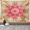 ABAKUHAUS Stoff Wandteppich und Tagesdecke, Batik Hippie Rotbraun aus Weiches Mikrofaser Stoff Waschbar ohne Verblassen Digitaldruck, 230 x 140 cm, Rot Braun