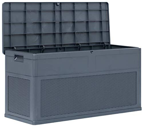 Tidyard Garden Storage Box Shed Outdoor Fruniture Patio Tool Box 320 L Anthracite