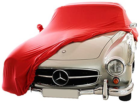 Star Cover Indoor Autoabdeckung kompatibel mit Mercedes-Benz 190 SL mit Spiegeltaschen SUPER Soft Stretch