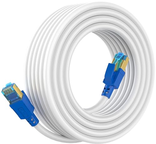 AOPOCKAN TECH Cat8 Ethernet Cable 50ft Internet Network LAN Cable High Speed 2000MHz 40Gbps RJ45 Cables for Gaming, Mac,Xbox, PS4, Modem, Laptop,Router - Compatible for Cat7/Cat6e/Cat5e Network