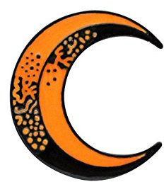 PULABO Mode Croissant de Lune Manteau Veste Bouton Broche Broche émail Unisexe Cadeau de fête Jaune Robuste et Pratique