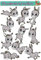 Bambinella Stickerparade – Esel - 10 Sticker aus PVC-Folie nur für Glatte Oberflächen.