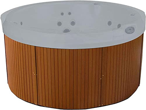 Schleuder Impermeabile Rotonda Vasca Idromassaggio Copertura Esterna Spa Covers,Vasca idromassaggio per Interni ed Esterni Whirlpool Spa Hot Tub, Copertura per Piscina, Grigio (Ø190 * H 30 cm)