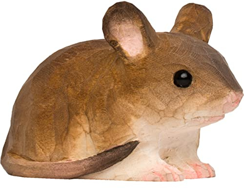 WILDLIFEGARDEN Wildlife Garden WG5945 Maus - Handgeschnitzter Tierfigur aus Holz
